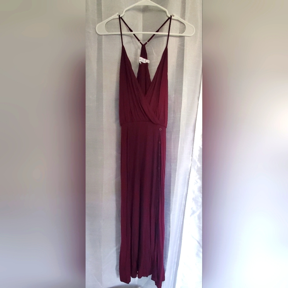 NWOT Burgundy Lulus Midi Dress